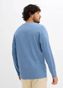Lot de 2 T-shirts manches longues col tunisien 100% coton, bonprix