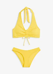 Bikini dos nu (ens. 2 pces) avec fronces, bonprix