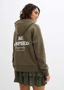 Sweat à capuche en coton mélangé, bonprix