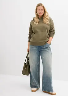 Sweat à capuche en coton mélangé, bonprix