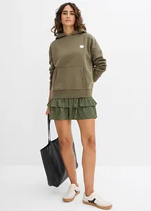 Sweat à capuche en coton mélangé, bonprix