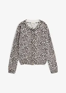 Gilet en fine maille à motif léopard, bonprix