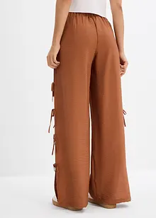 Pantalon taille élastiquée avec nouettes, bonprix