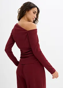 T-shirt asymétrique en crêpe texturé, bonprix