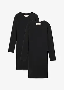 Lot de 2 robes en jersey coton extensible, bonprix