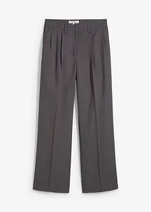 Pantalon à pinces, coupe légèrement barrel, bonprix