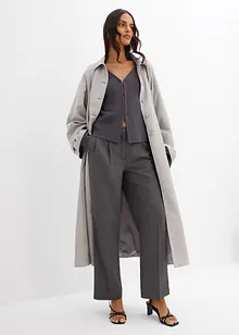 Pantalon à pinces, coupe légèrement barrel, bonprix