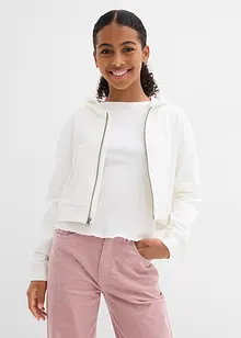 Sweat zippé à capuche 100% coton, bonprix