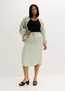Jupe midi en matière satinée, bonprix
