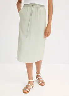 Jupe midi en matière satinée, bonprix