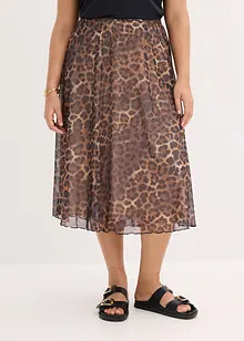 Jupe midi en mesh doux, bonprix