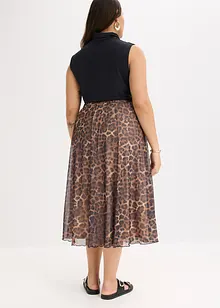 Jupe midi en mesh doux, bonprix