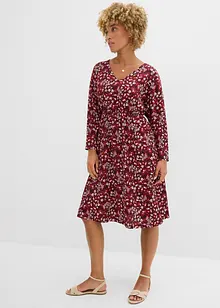 Robe en jersey crêpe gaufré, bonprix