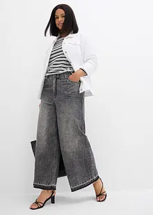 Jean large taille haute, raccourci, bonprix