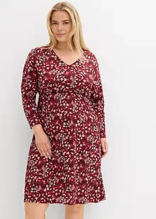 Robe en jersey crêpe gaufré, bonprix