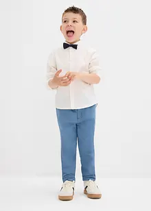 Pantalon droit taille élastiquée 100% coton, Regular, bonprix