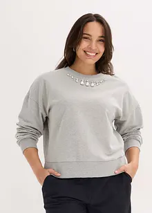 Sweat oversize avec détail strass, bonprix