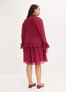 Robe en mousseline avec volants, bonprix
