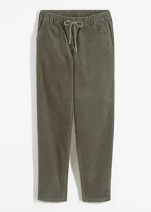 Pantalon en velours côtelé à taille élastiquée, bonprix