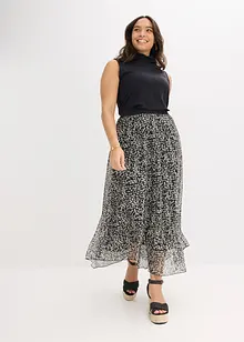Jupe en jersey et mesh, bonprix
