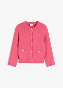 Gilet court en maille avec boutons décoratifs, bonprix
