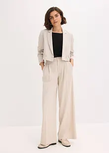 Pantalon à pinces en viscose mélangée, bonprix