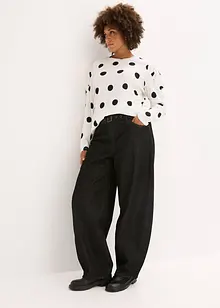 T-shirt manches longues en crêpe texturé, bonprix