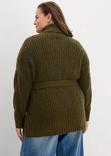 Gilet en grosse maille à motif torsadé, bonprix