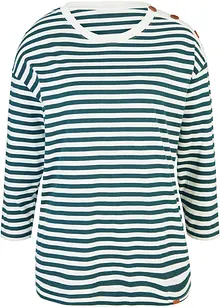 T-shirt manches longues oversize avec boutons, bonprix