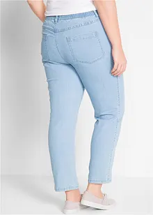 Lot de 2 pantalons 7/8 droits, taille mi-haute élastiquée, bonprix