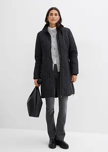 Manteau court et matelassé avec surpiqûres diamant et zips sur les côtés, bonprix