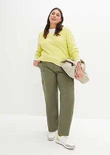 Jean cargo en coton, taille mi-haute, bonprix