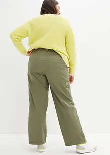 Jean cargo en coton, taille mi-haute, bonprix