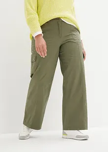 Jean cargo en coton, taille mi-haute, bonprix