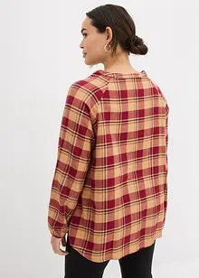 Blouse longue en flanelle, bonprix
