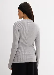 T-shirt côtelé en viscose mélangée, bonprix