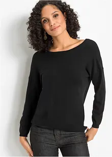 Pull en fine maille de viscose mélangée, bonprix