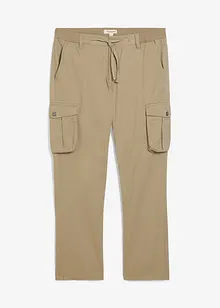 Pantalon droit cargo 100% coton, Regular, bonprix