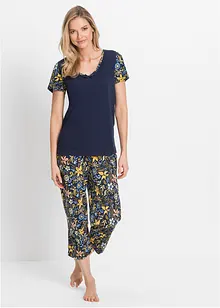 Pyjama corsaire à manches courtes 100% coton, bonprix
