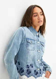 Veste En Jean Femme - Blouson Denim Léger Ourlet Effiloché | Amropi