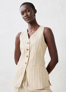 Veste Sans Manche Femme Veste Sans Manches à Col En V Et Boutons