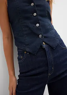 Veste En Jeans Sans Manches ORANDESIGNE Pour Femme - Coupe Loose, Boutons, Poches - Style Décontracté Pour Quotidien, Plage, Sorties