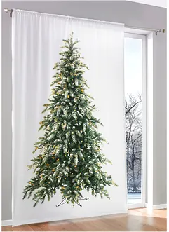 Rideau LED avec imprimé sapin de Noël (1 pce), bonprix