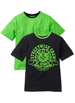 Lot de 2 T-shirts 100% coton, bonprix