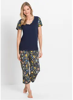Pyjama corsaire à manches courtes, bonprix