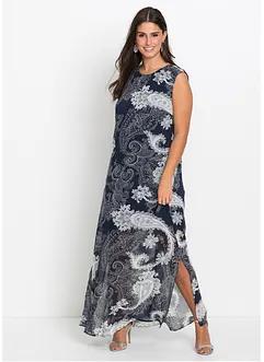 Robe longue en crêpe, bonprix