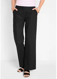 Pantalon en lin majoritaire avec taille élastiquée, bonprix