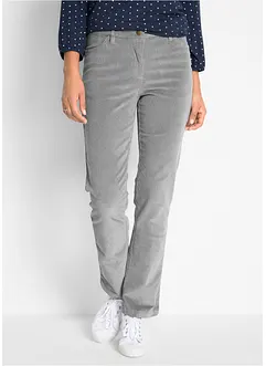 Pantalon droit en velours côtelé extensible, bonprix