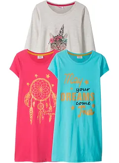 Lot de 3 chemises de nuit, bonprix