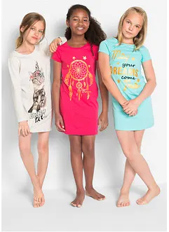 Lot de 3 chemises de nuit, bonprix